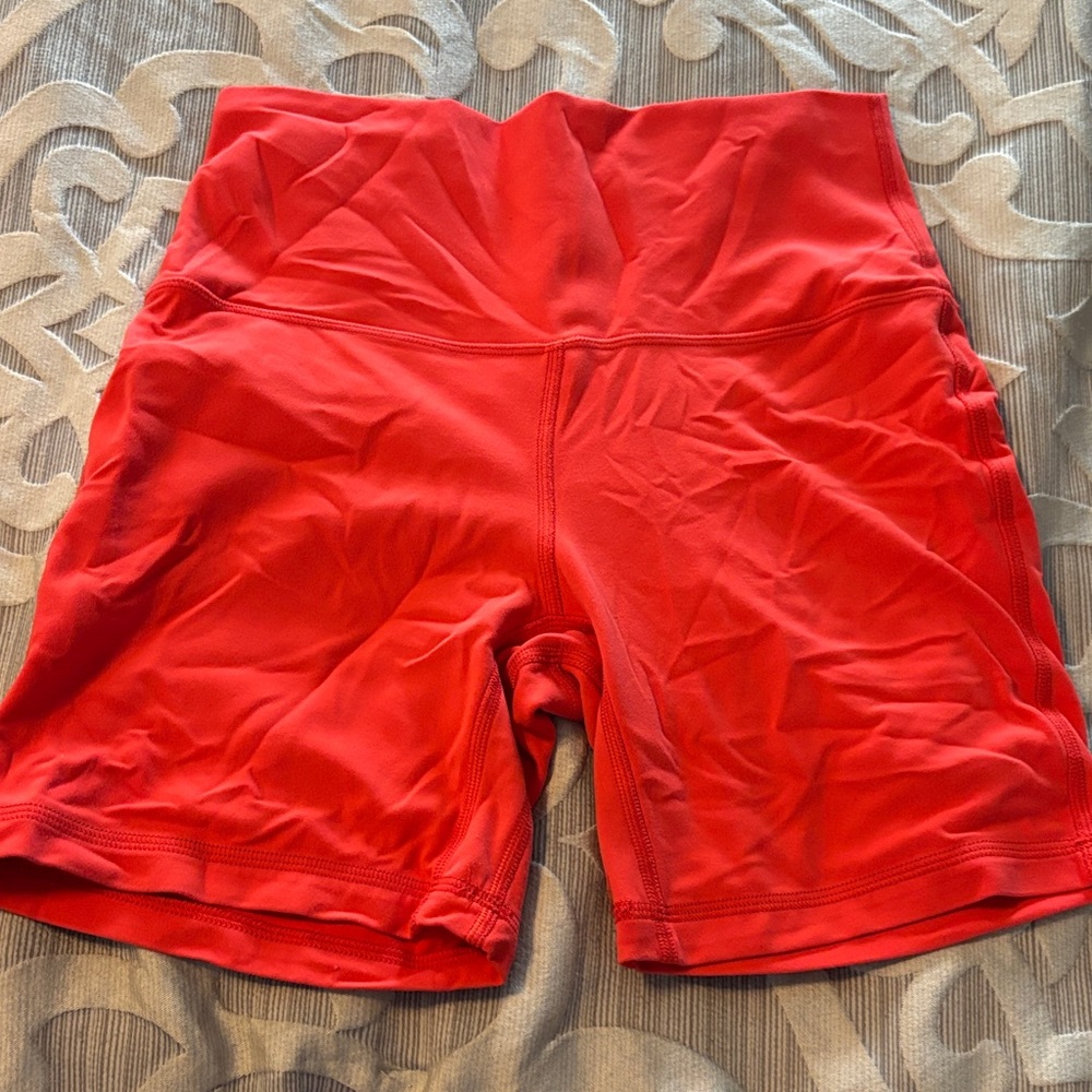 lululemon athletica Red Bike Shorts